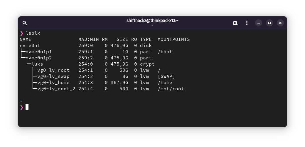 A/B update and backup system partitions, logical volumes layout.